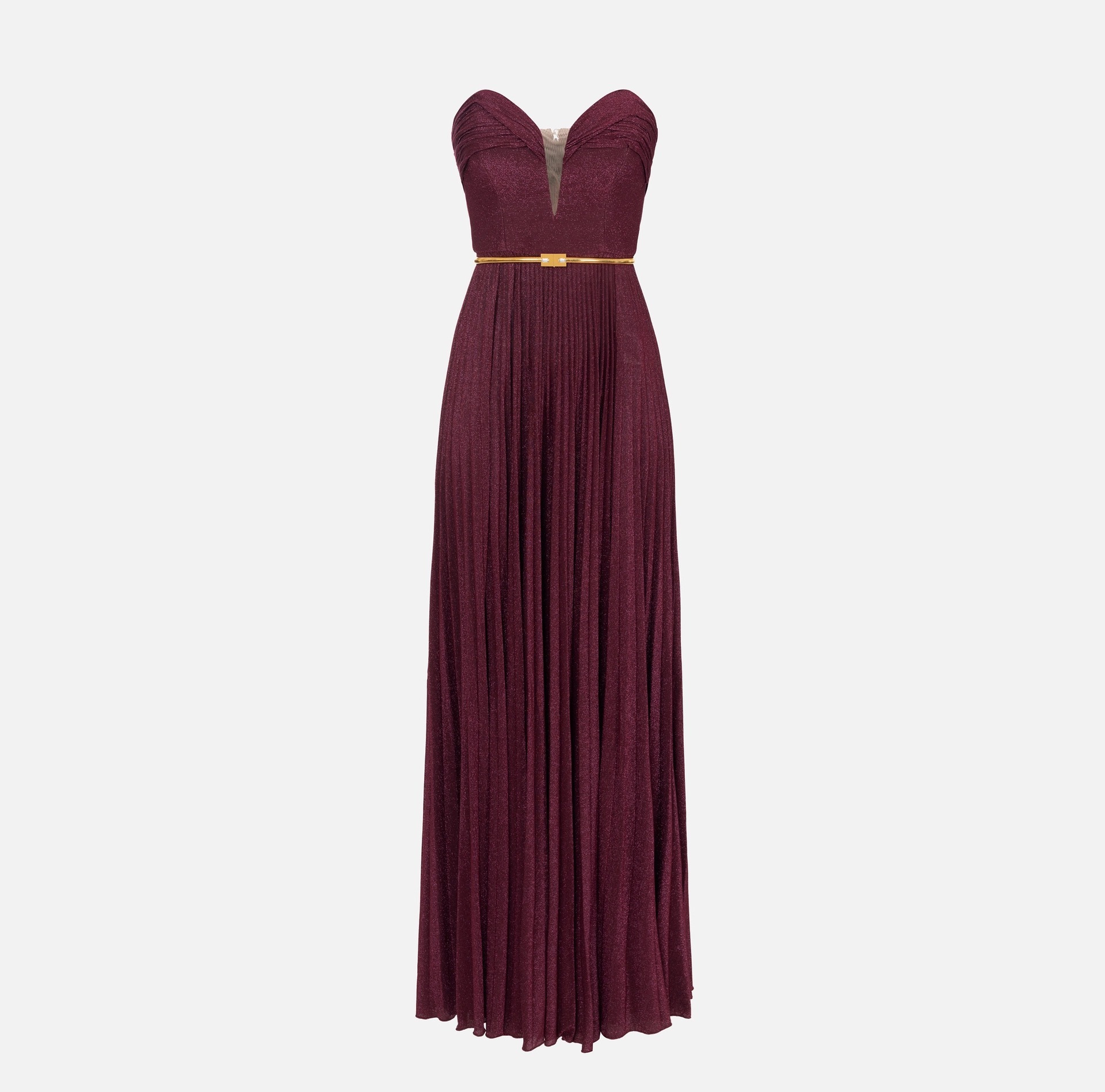 《送料無料》ELISABETTA FRANCHI Pleated urex jersey dress