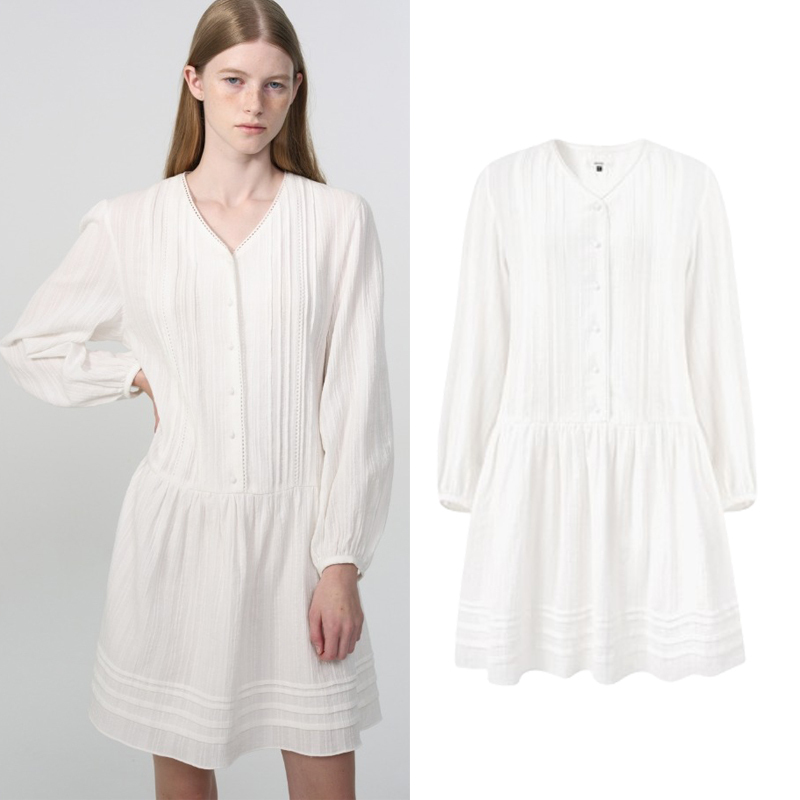 DEPOUND★韓国大人気 pintuck lace dress