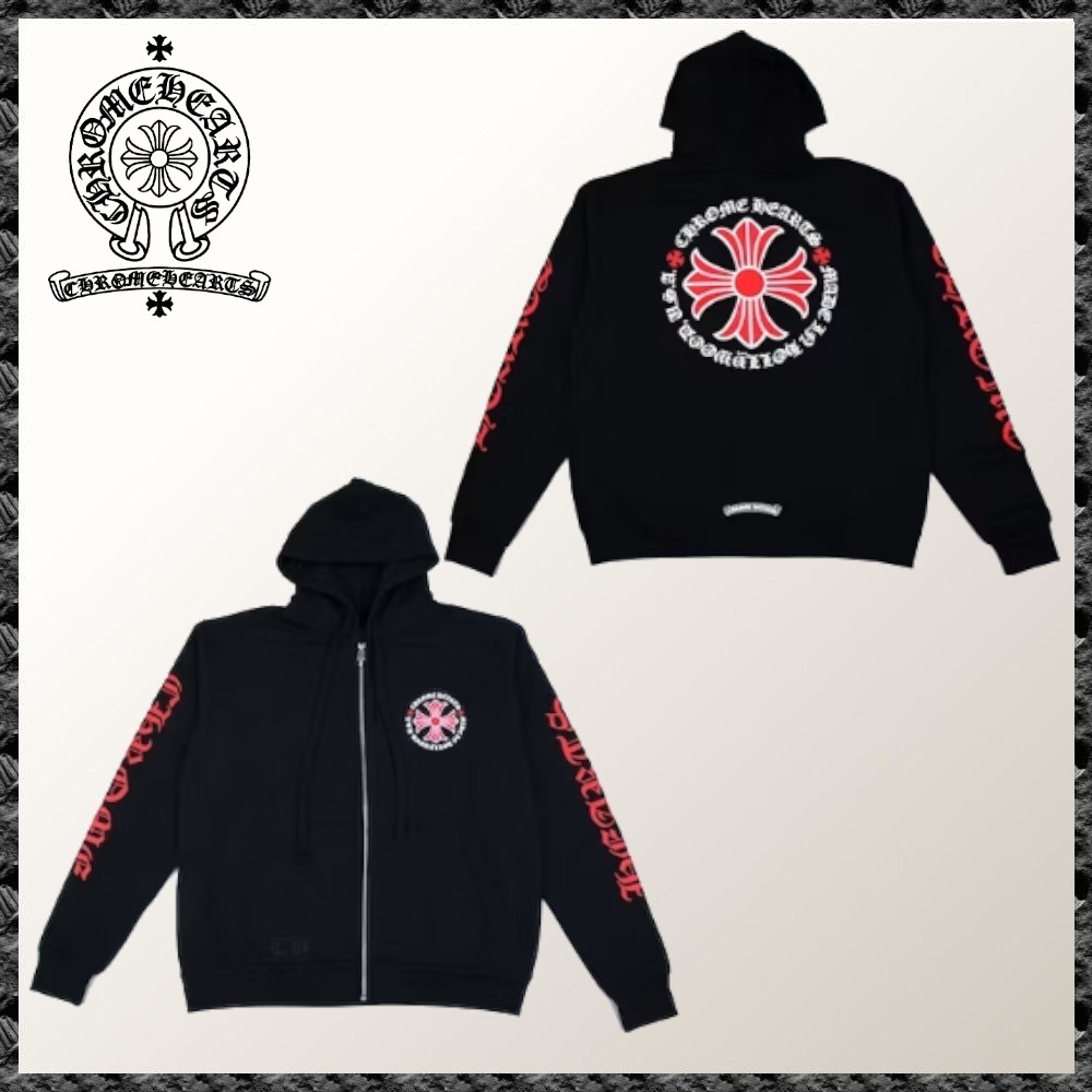 【CHROME HEARTS】Made In Hollywood Plus クロス ZIP パーカー