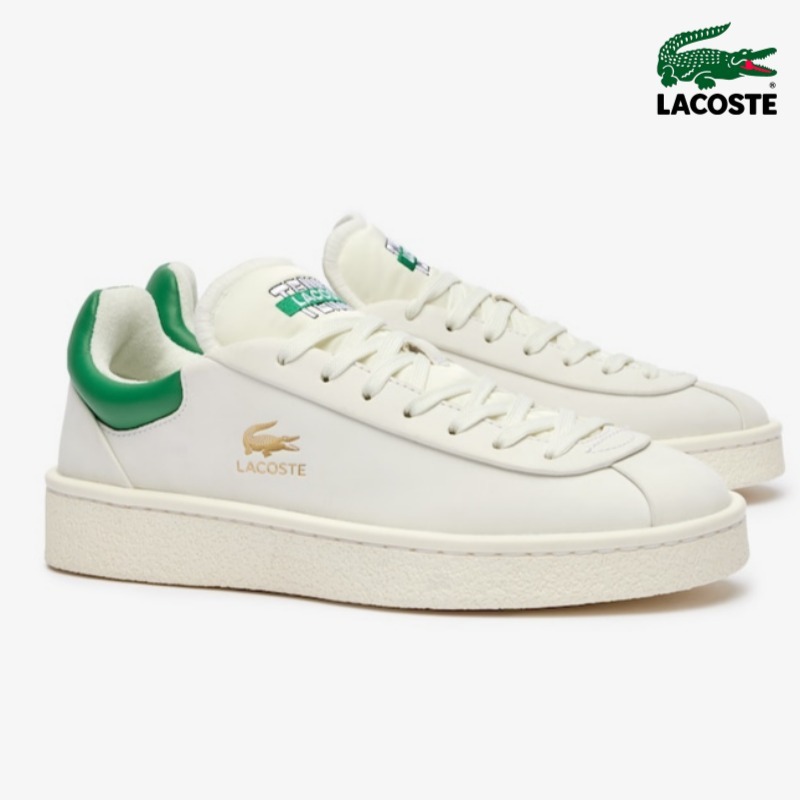 【LACOSTE】 ★ Base Shot Premium Leather Sneakers ★ White