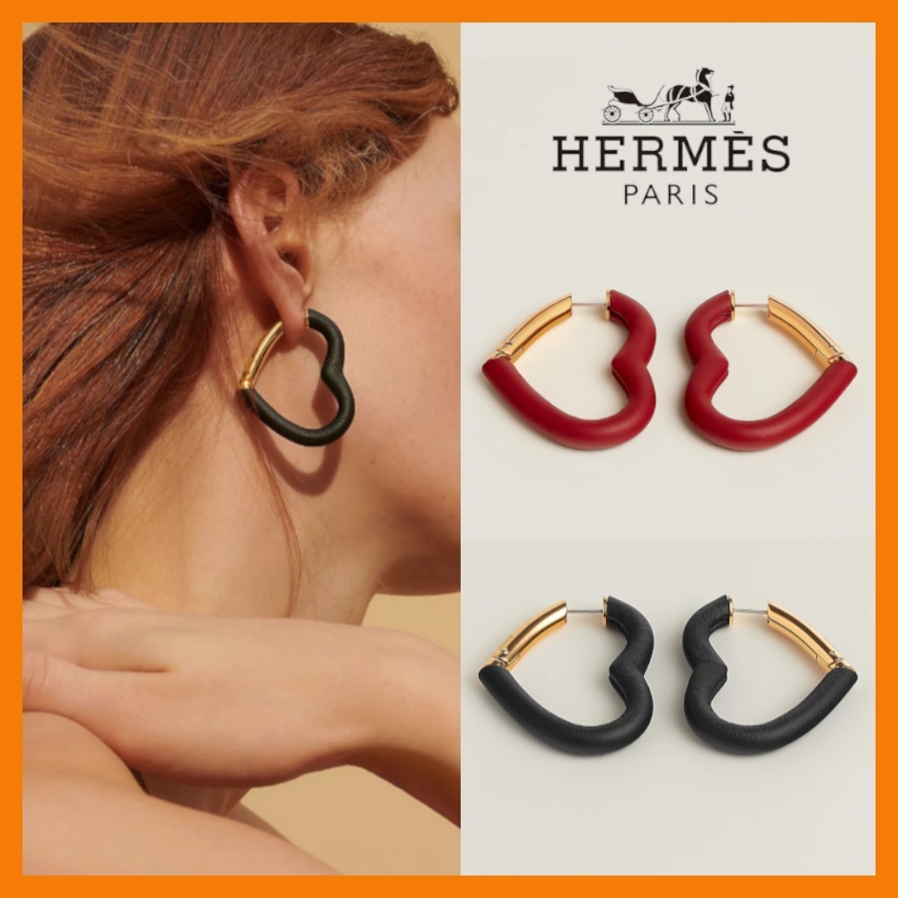 【耳元ハート/かわいい♪】HERMES Au Coeur du ピアス