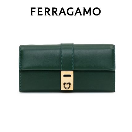 フェラガモ 長財布 チェーンウォレット レディース ダブル