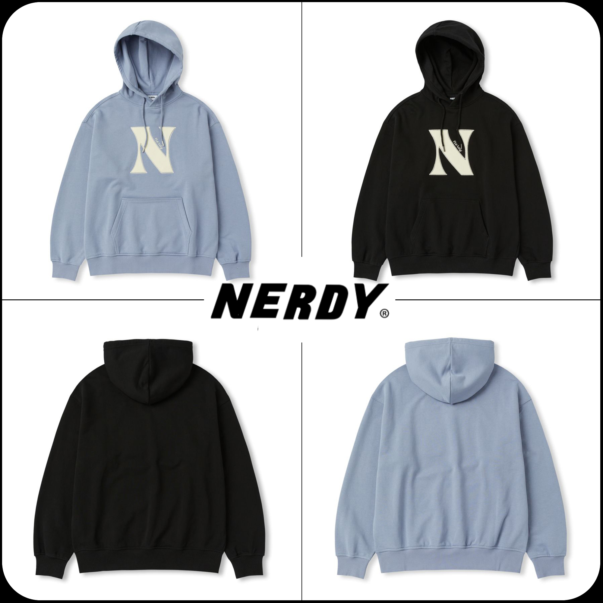 [ NERDY ]★24FW★韓国人気★BUMPY N PULLOVER HOODIE