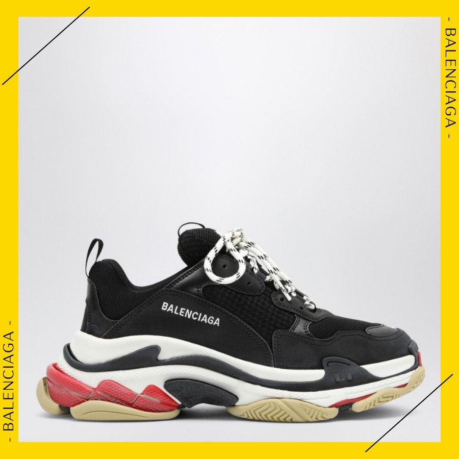 緑シャツ革財布バッグデニムにBALENCIAGAバレンシアガスニーカー