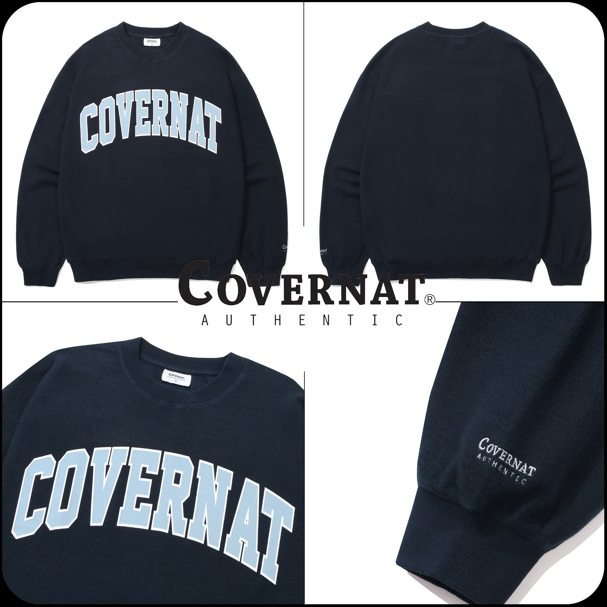 [COVERNAT]★24FW★INSIDE OUT ARCH LOGO DROP FIT SWEATSHIRT