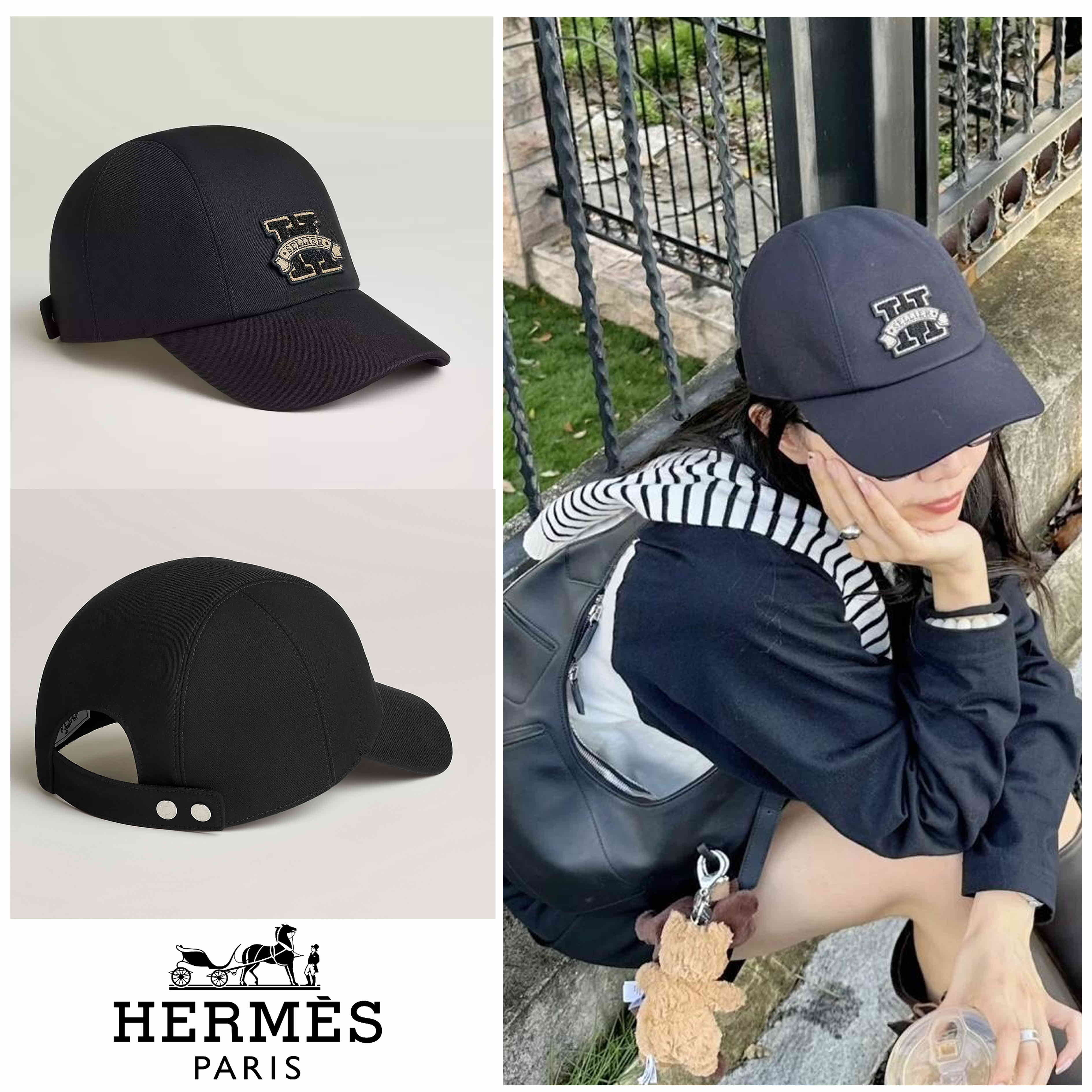 《使いやすい♪》HERMES キャップ デイヴィス・Hセリエ