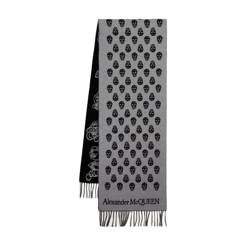 【関税込み】Ribbon Reverse Scarf - Alexander Mcqueen - Wool