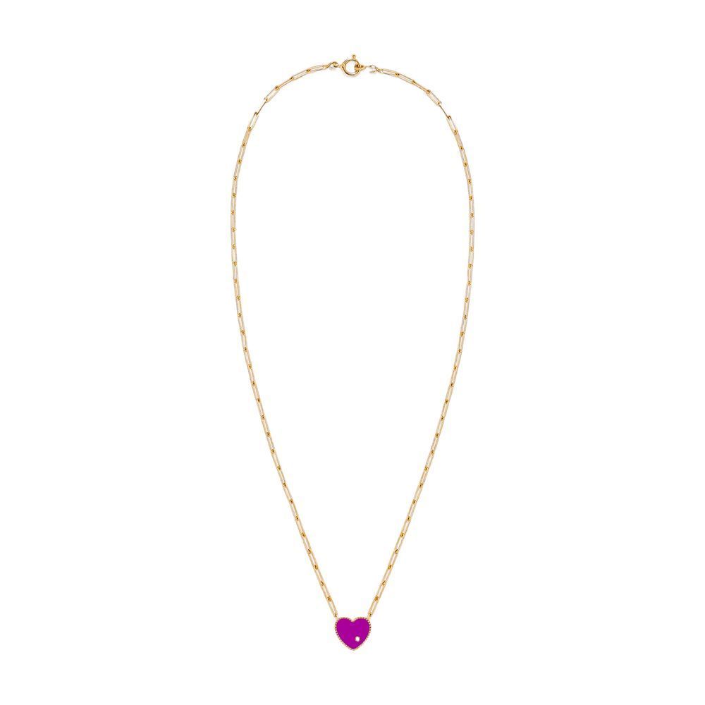 【関税込み】Small Solitary Heart Necklace in 9 carat gold an