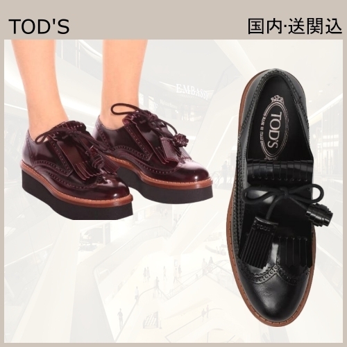 VIP買付★TOD'S オックスフォード プラットフォームシューズ