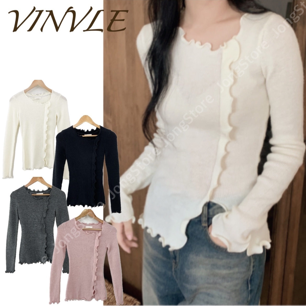＊韓国＊［VINVLE］Lanol Wave Knitwear 4color