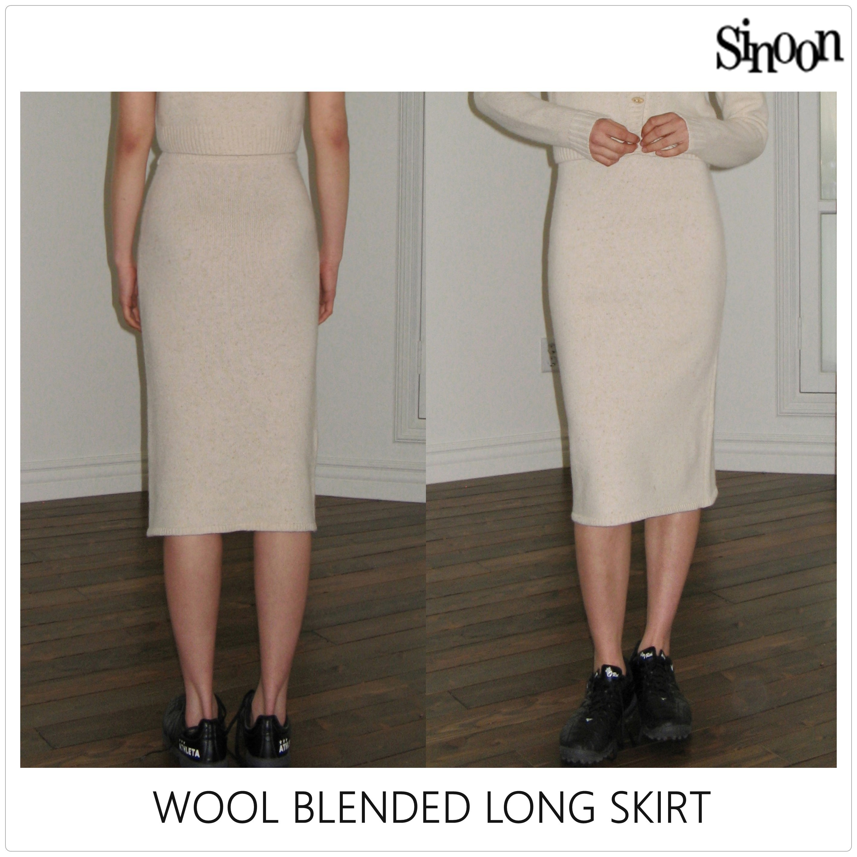 [Sinoon] WOOL BLENDED LONG スカート★新作★人気★韓国★