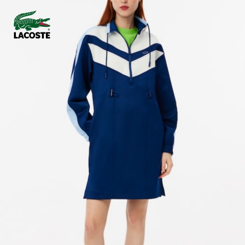 【LACOSTE】 ★ V Block Sporty Zip Up Dress ★
