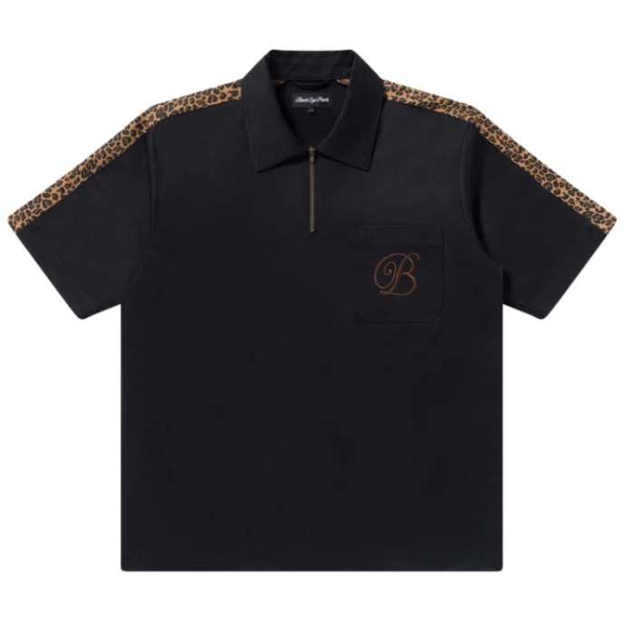 《ブラックアイパッチ》LEOPARD BORDERED 半袖 ワークシャツ