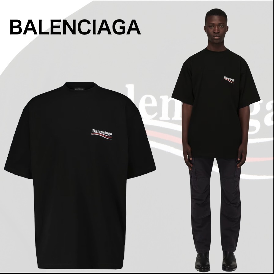 【BALENCIAGA】政治キャンペーン フィット Tシャツ ブラック