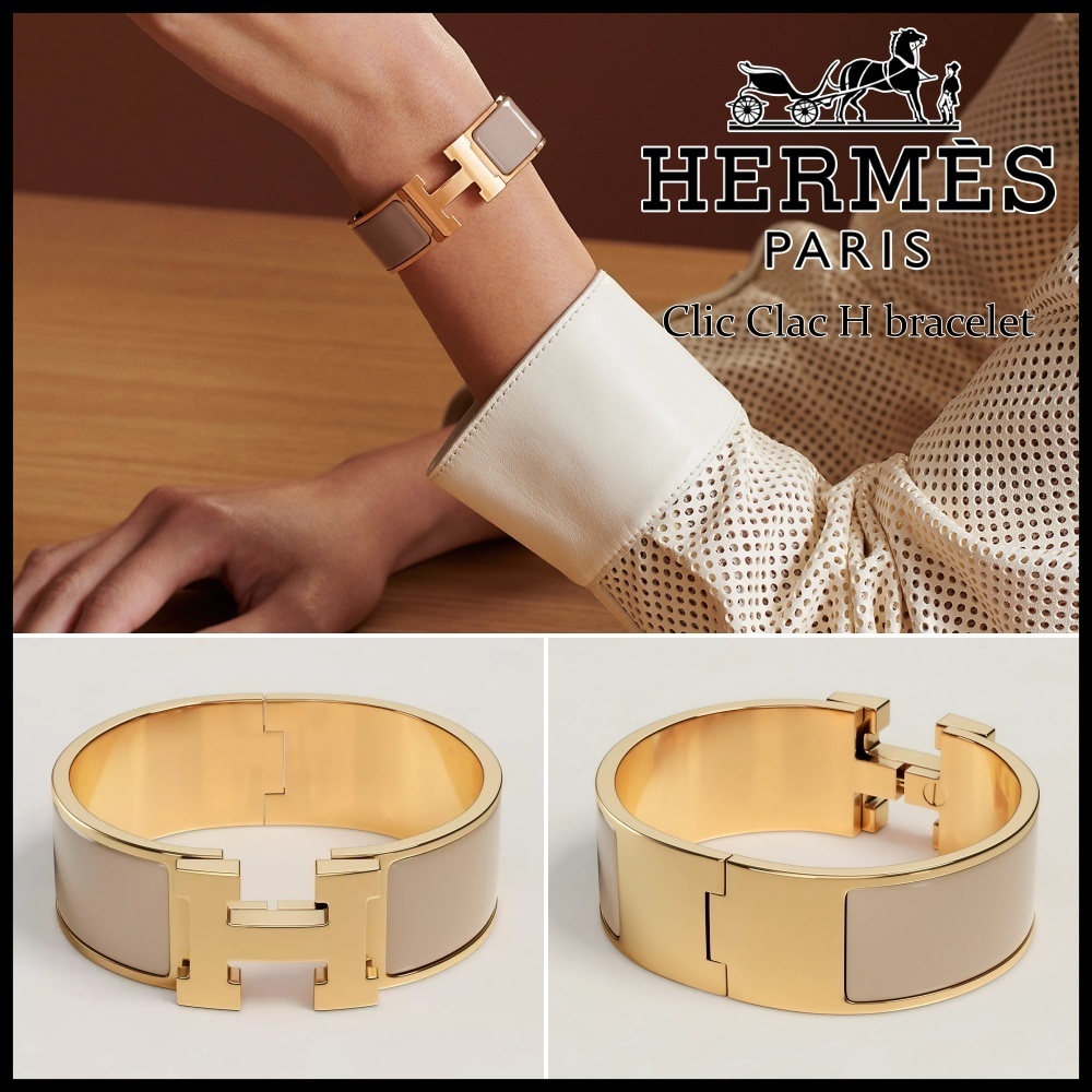 Hermes★1番人気マロングラッセ♪Clic Clac H ブレスレットPM GM