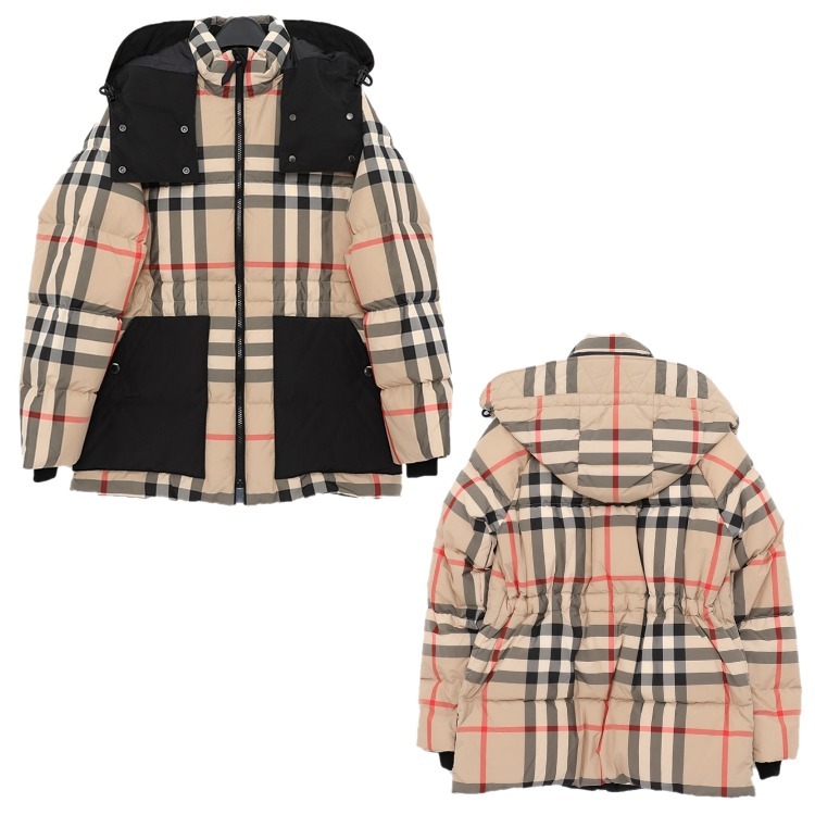 BURBERRY☆ディタッチャブル チェック ダウンジャケット M