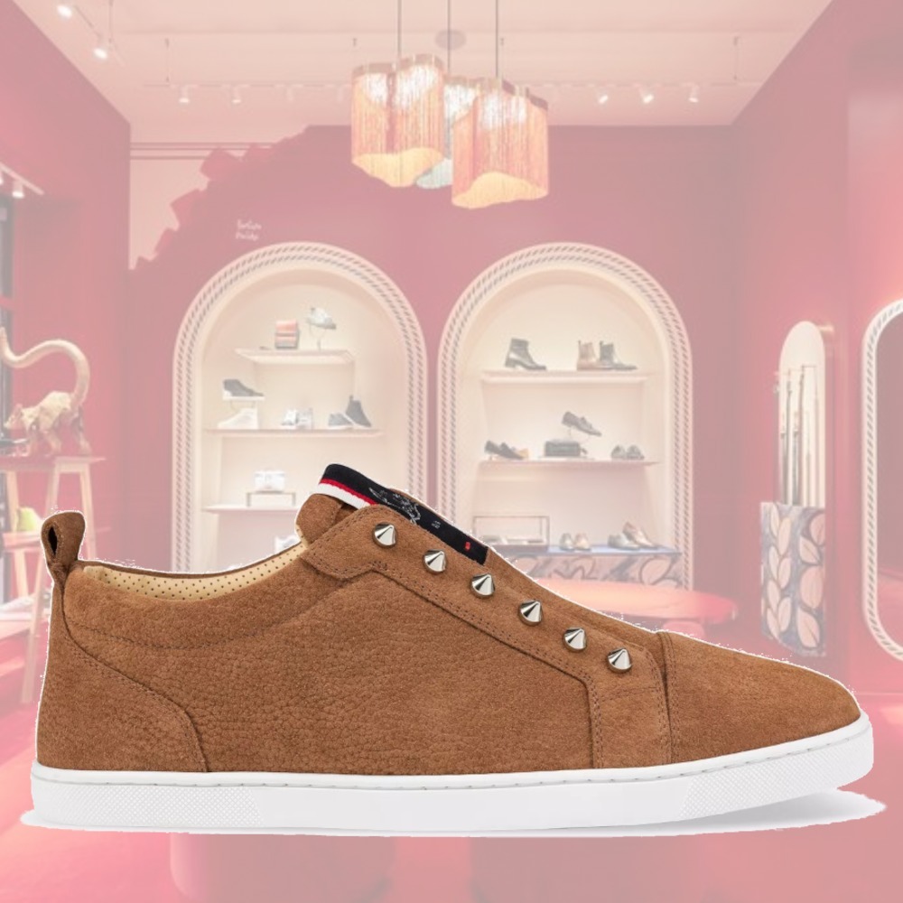 【希少】Christian Louboutin FAVスパイク スニーカー ブラウン
