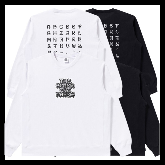 《ブラックアイパッチ》KANJI LABEL TYPEFACE CREW スウェット