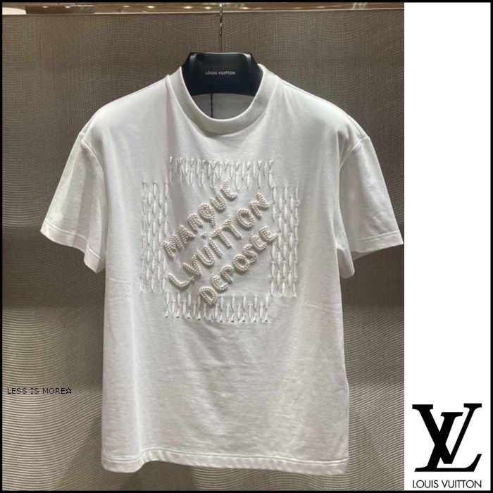 【ルイヴィトン】エンブロイダードシグネチャーコットンTシャツ
