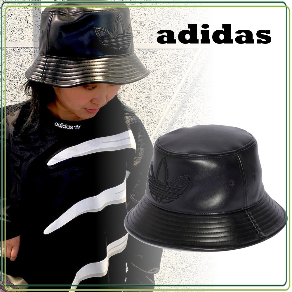 adidas☆アウトライン トレフォイル バケットハット