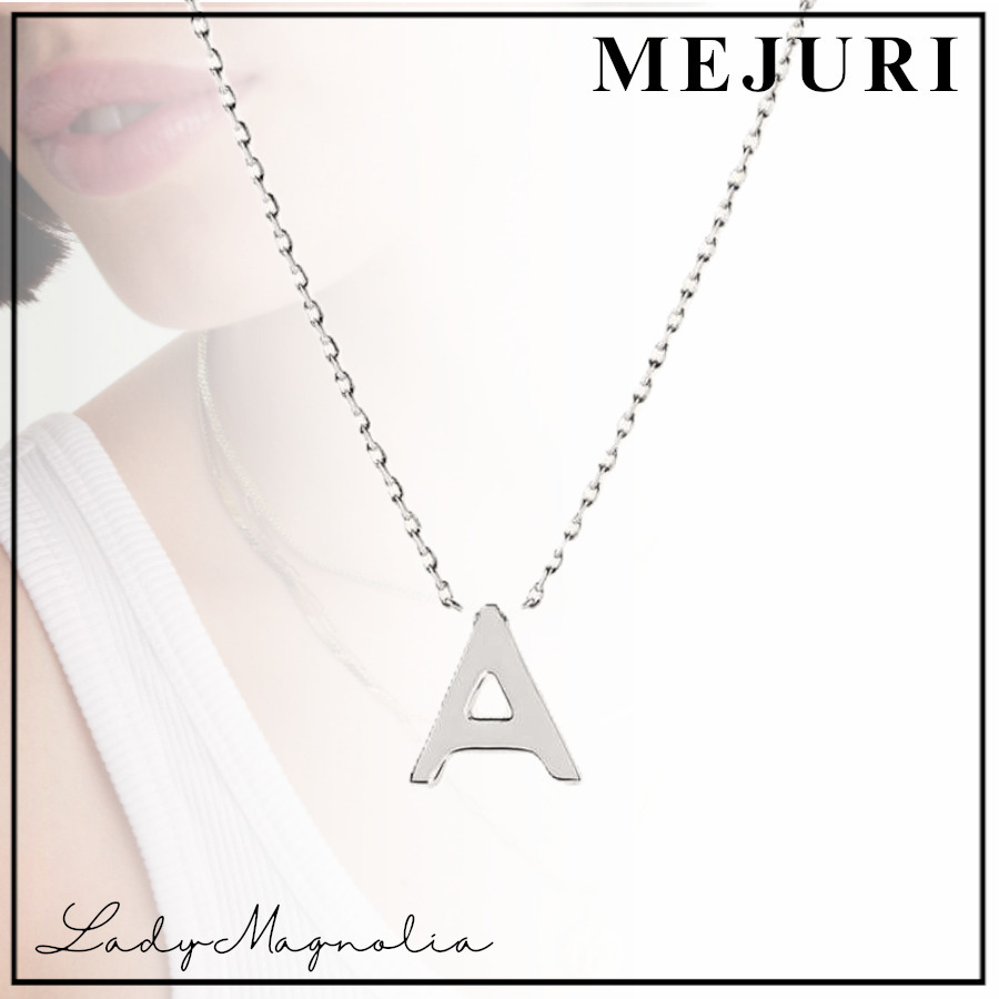 【MEJURI】レター イニシャル スターリング シルバー ネックレス