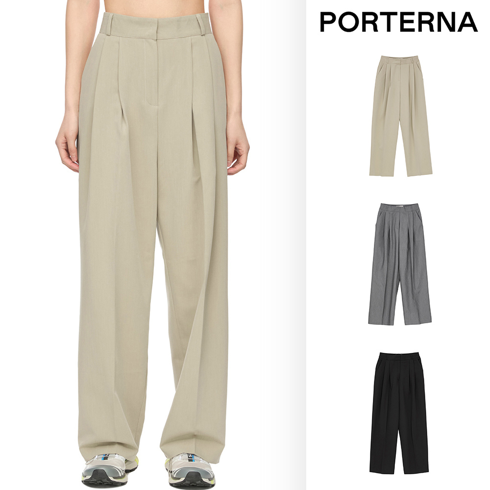 【PORTERNA】Inch Two Tuck Slacks