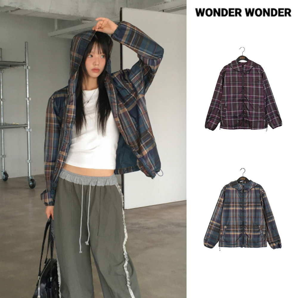 【WONDER WONDER】24FW★ [MADE] Windbreaker Hooded Zip-Up