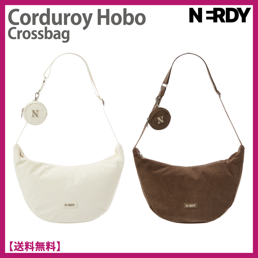 ★NERDYノルディ★Stamp Shirring Hobo Cross Bag★クロスバック