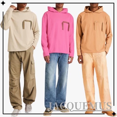 【JACQUEMUS 】コットンジャージー フーディ アップリケ付き
