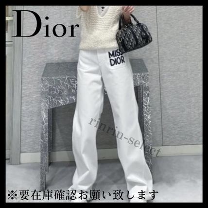 【国内発送☆清潔感ホワイト】DIOR フレア パンツ ホワイト（白）系 ヨーロッパ Dior(ディオール) パンツ