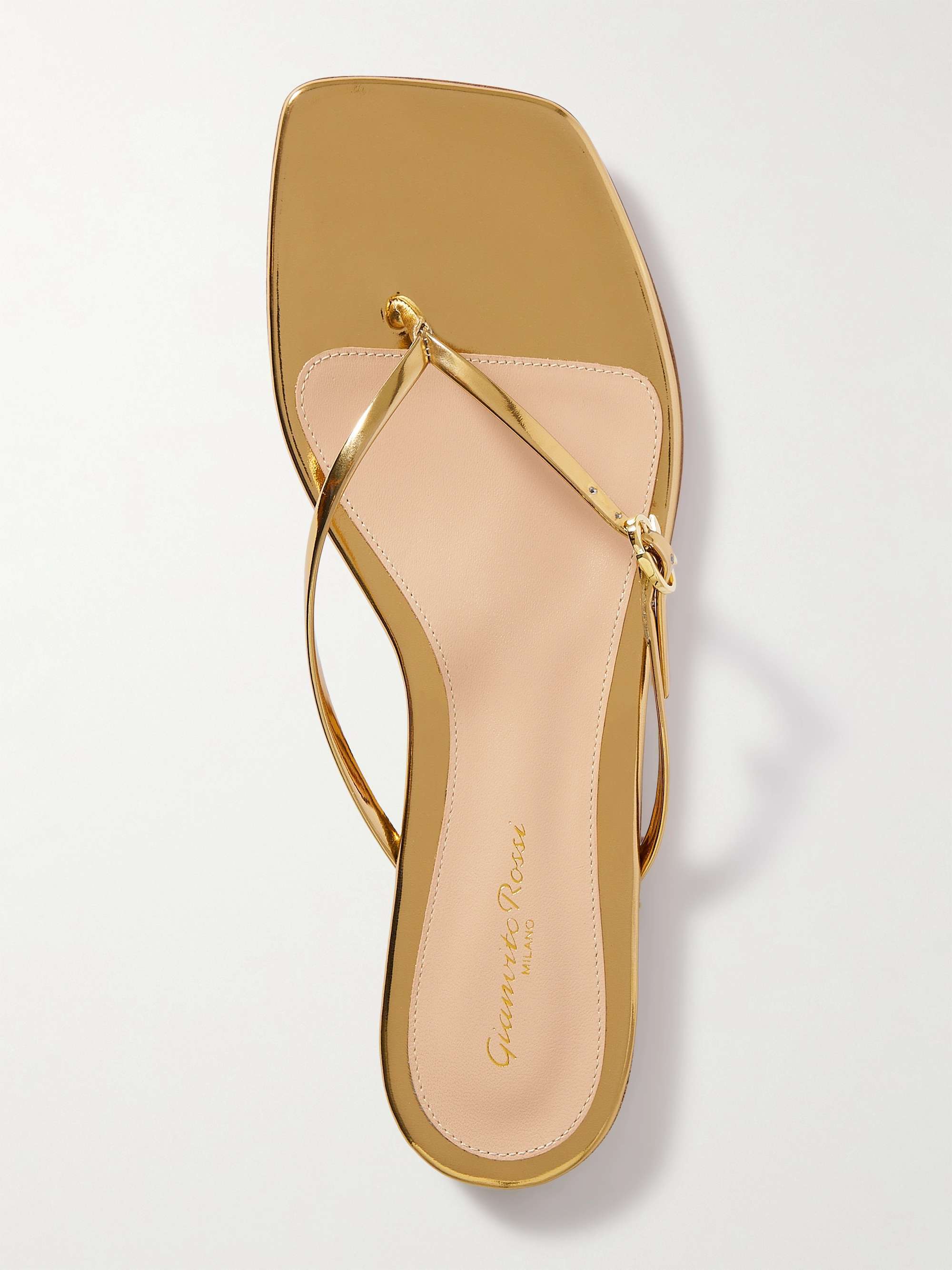 【関税・送料込】GIANVITO ROSSI スクエアトゥ レザーサンダル 関税・送料込】GIANVITO ROSSI スクエアトゥ レザーサンダル