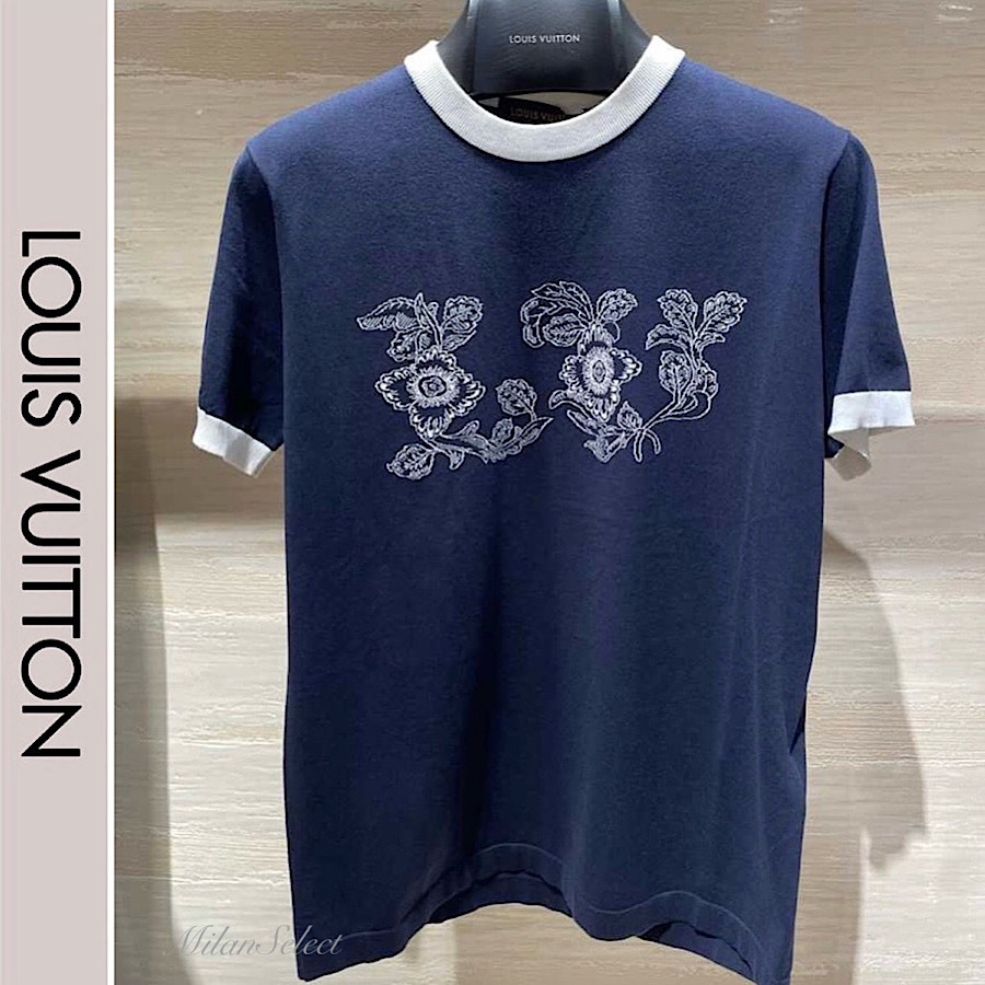 《目を惹く/花柄デザイン》LOUIS VUITTON Tシャツ 半袖