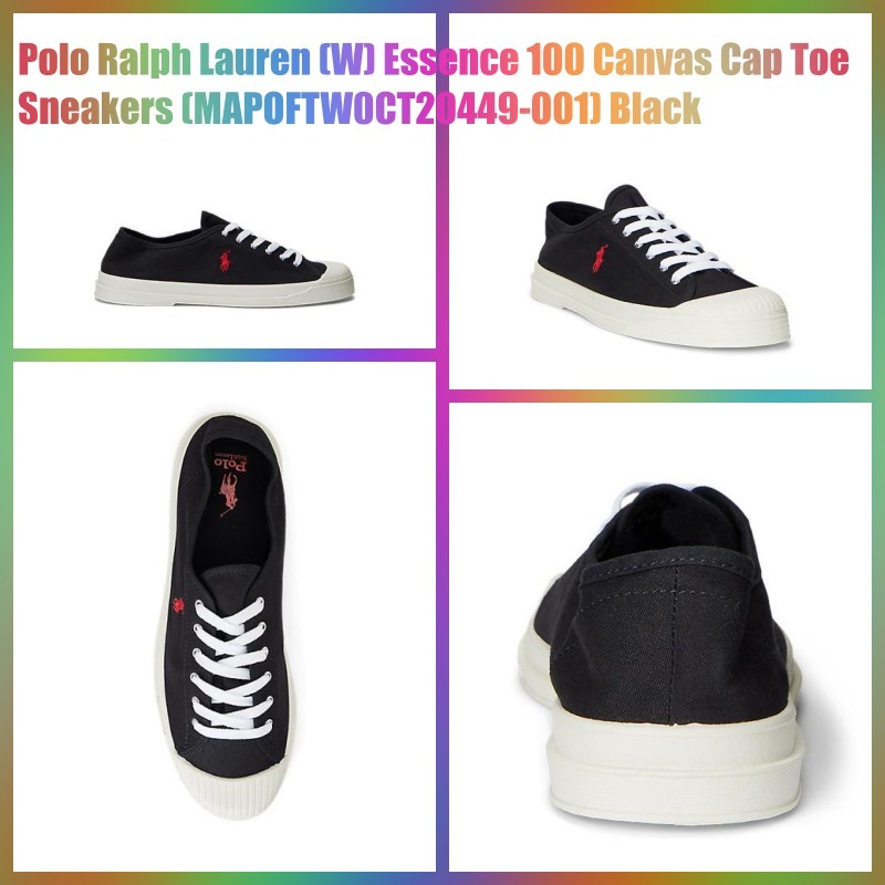 ★ラルフ ローレン★Essence 100 Canvas Cap Toe★Black