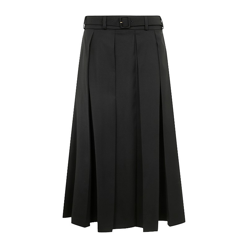 スカート PATOU FW24 SIGNATURE PLEATED MIDI SKIRT (SK0700103 999B)