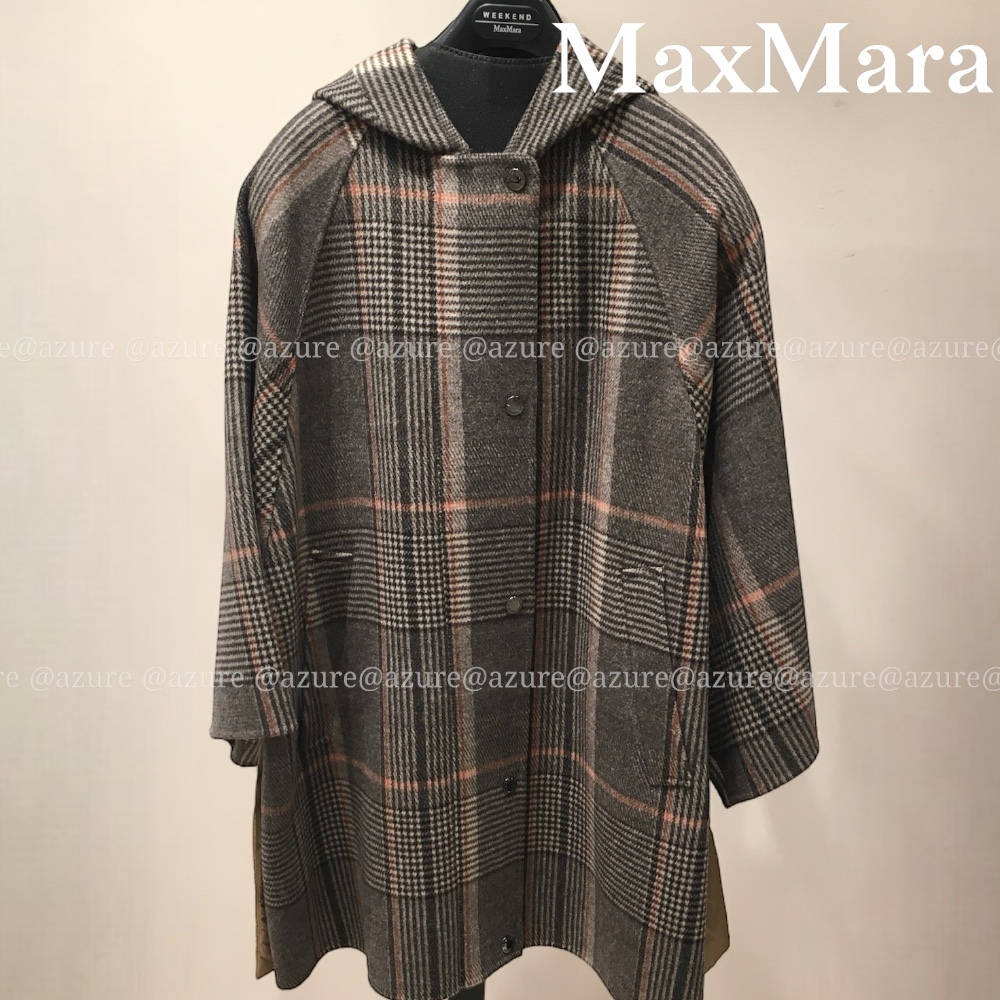 直営♪Weekend Max Mara ウール&撥水キャンバス コート AGITARE