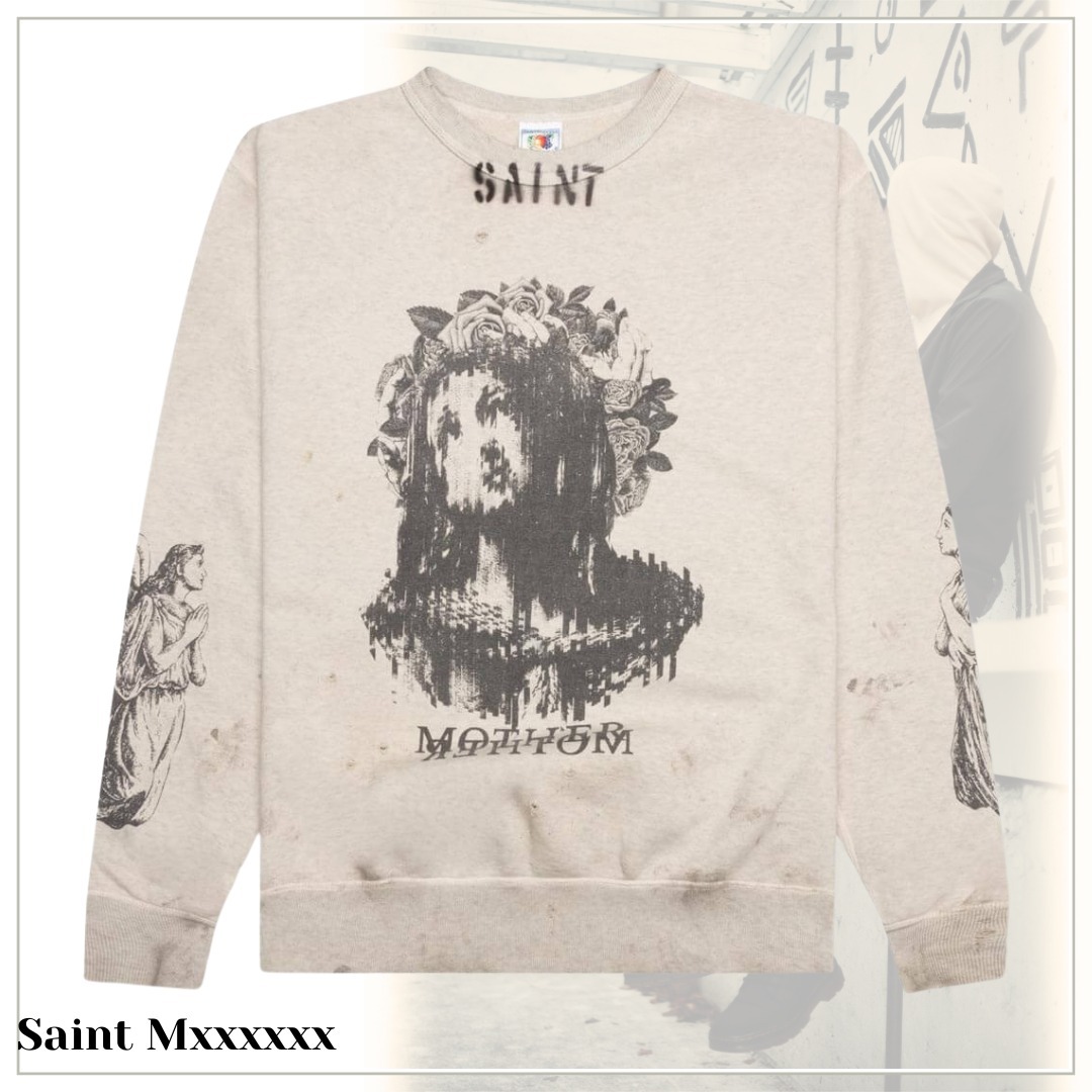 一点豪華主義【Saint Mxxxxxx】mother crew neck