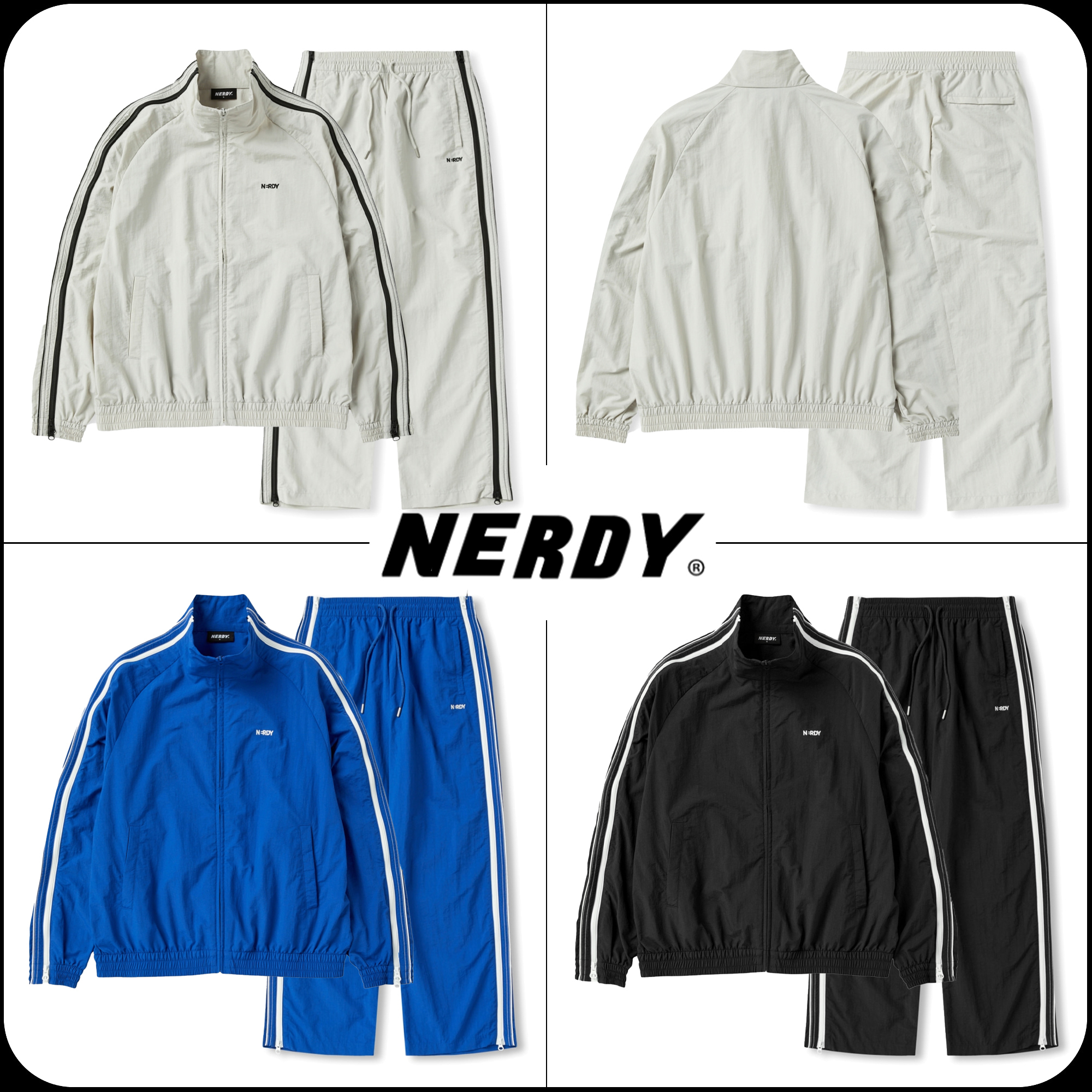 [ NERDY ]★24FW★韓国人気★DOUBLE LINE WINDBREAKER SET