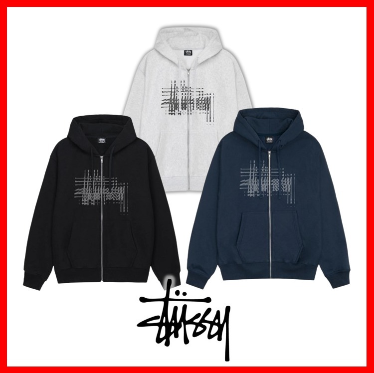 ★韓国の人気★【Stussy】★REFRACTED ZIP HOODI.E★
