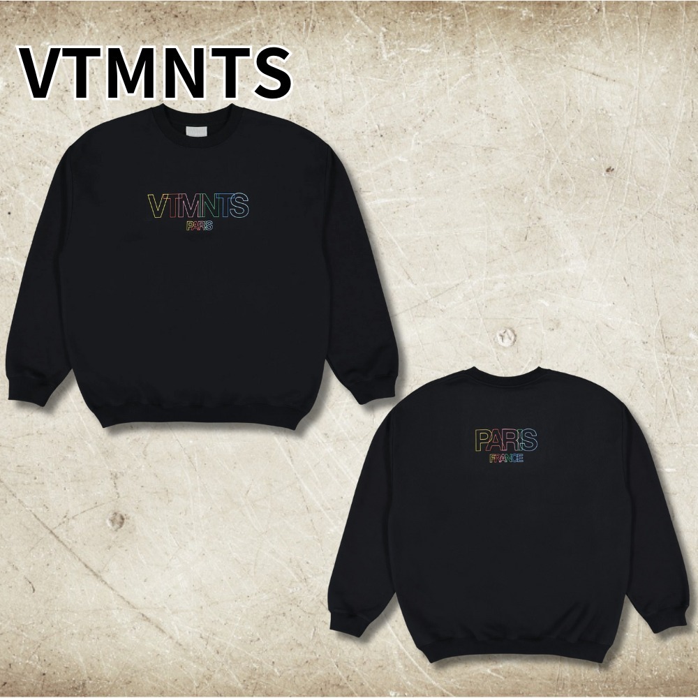 【VTMNTS】アウトラインロゴクルーネック