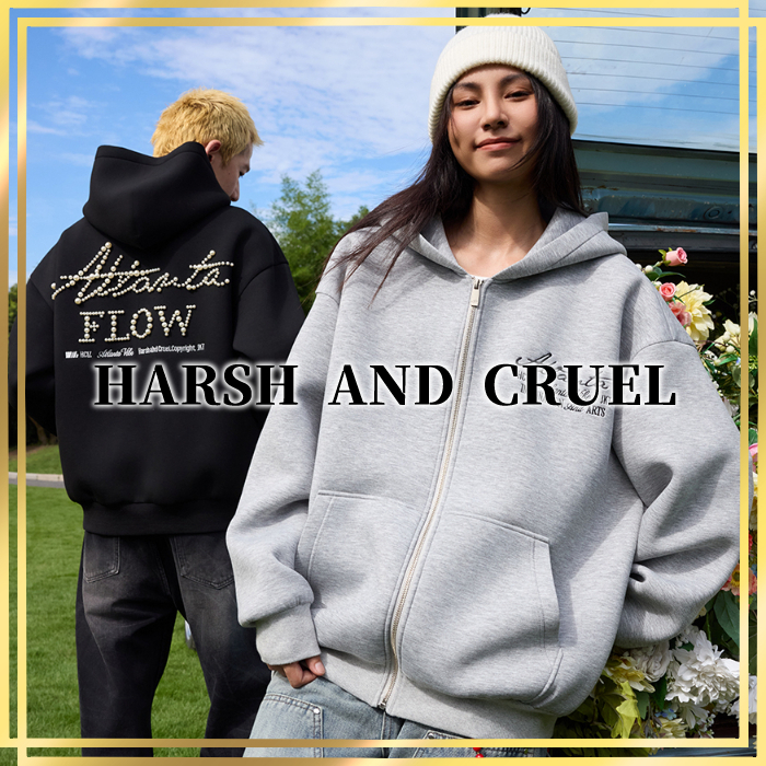 国内発/日本未入荷☆HARSH AND CRUEL☆パール ジップ パーカー☆