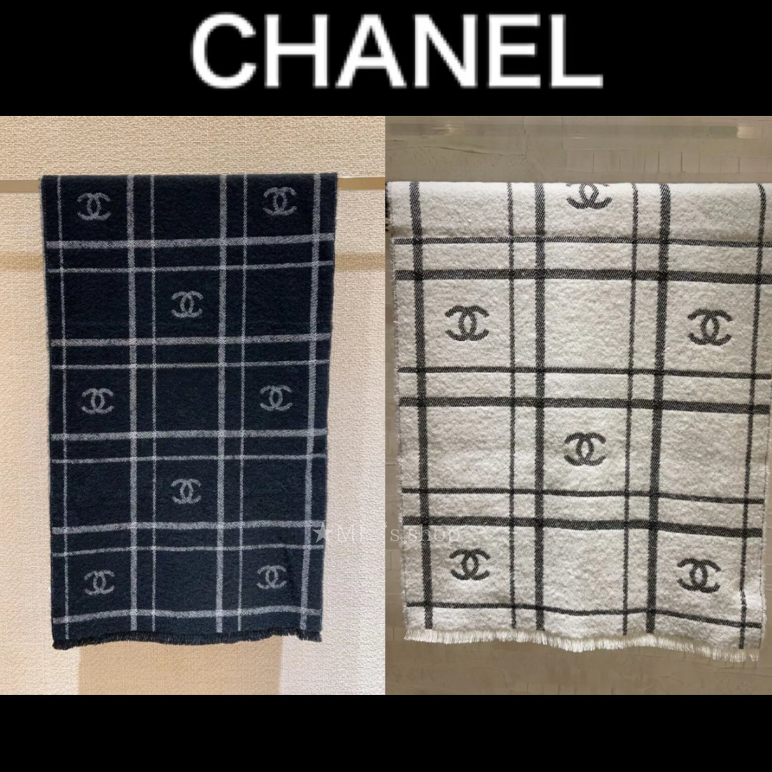【すぐ届く/チェックデザインがお洒落★】CHANEL マフラー