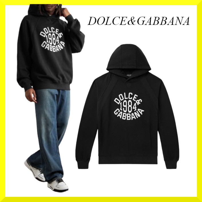 DOLCE&GABBANA☆関税込☆ロゴプリント コットン パーカー