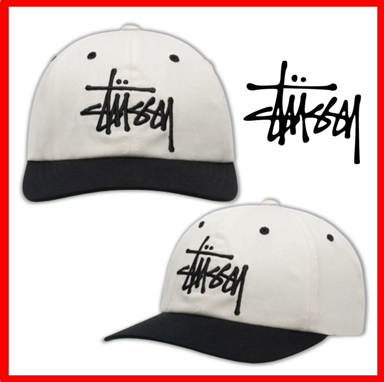 ★人気【Stussy】★LOW PROFILE BIG BASIC SNAPBAC.K★Bone