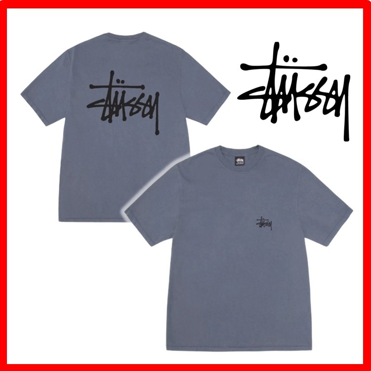 ★人気【STUSSY】★Basic Stussy Pigment Dyed T-Shirt★Indigo
