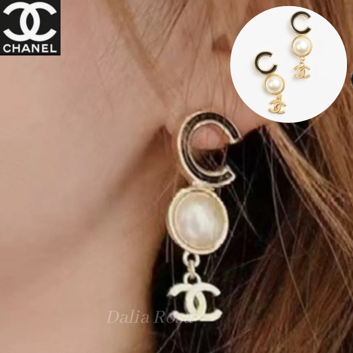 希少♡大人可愛いCマーク【CHANEL】ペンダントピアス