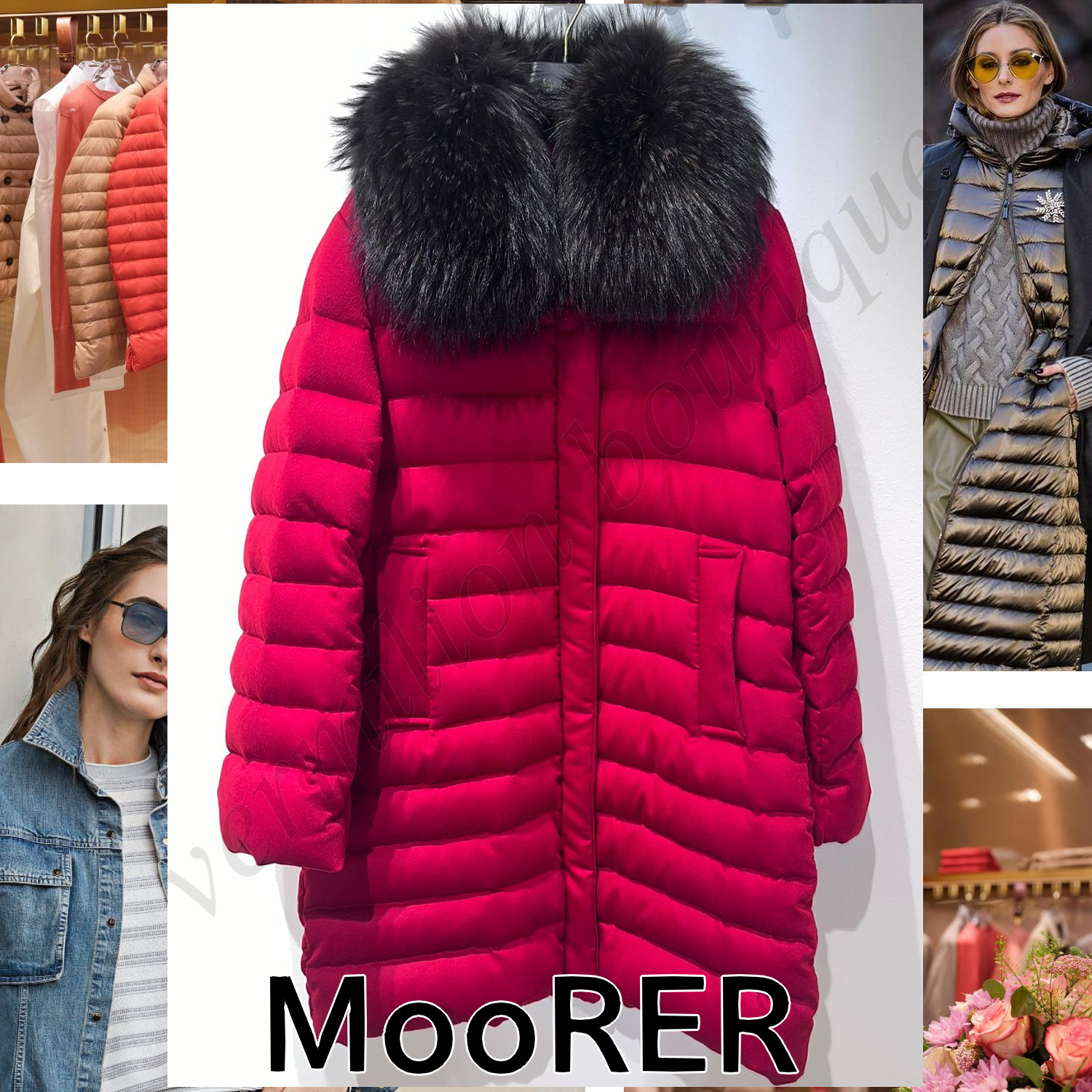 MOORER CINTIA ILW ファー カシミア ダウンジャケット