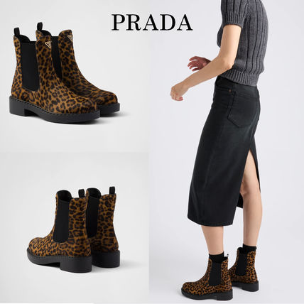 【１着でも送料無料】 レオパード 海外通販のBUYMA - ブーツ(レディース) PRADA(プラダ) 靴