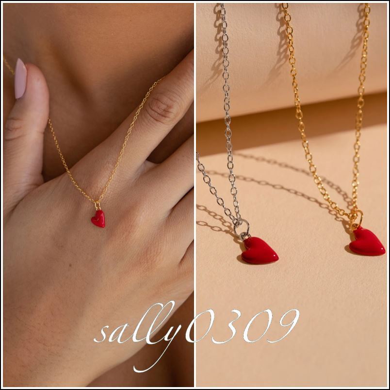 【関税・送料無料】Caitlyn Minimalist★Little Red ネックレス