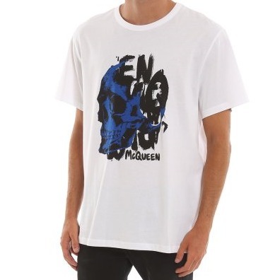 新品】Alexander McQueen ロゴプリントコットンTシャツ