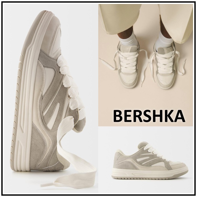 スペイン発♪Bershka☆コントラスト スケーター スニーカー